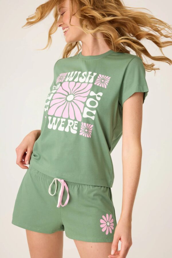 Wish You Were Here Short Sleeve Loungewear Set - Image 3