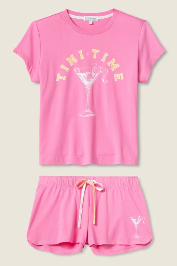 Tini Time Graphic Short Sleeve Loungewear Set - Image 4
