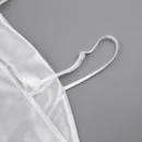 Satin Feather Trim Pajama Set