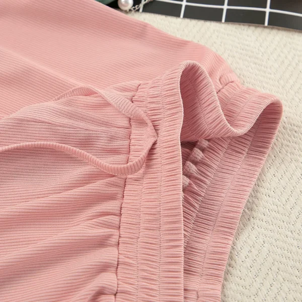 Pink Knit Long Sleeve Pajama Set - Image 6