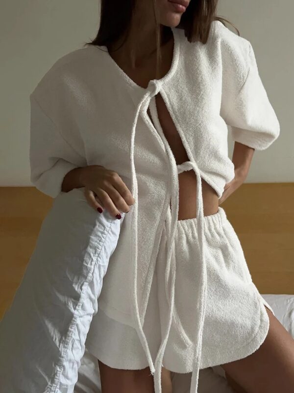 Casual Short Sleeve Pajama Set for Women - Image 5