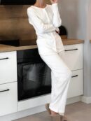 Love Jacquard Cardigan Pajama Set for Women