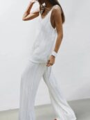 Solid Color Vest Pajama Set for Women
